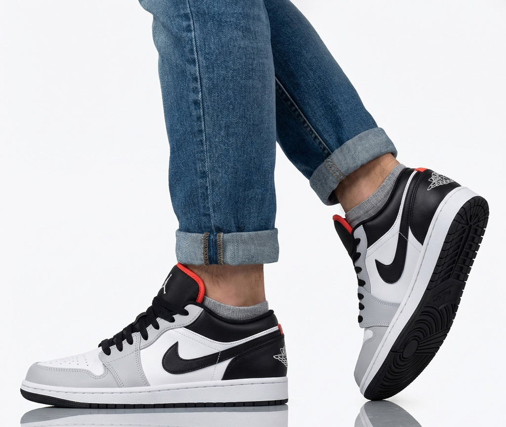 Giày Nike Air Jordan 1 Low 'Neutral Grey Infrared' 553558-045 - Ảnh 2