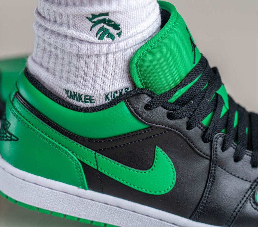 Giày Nike Air Jordan 1 Low 'Lucky Green' 553558-065 - Ảnh 3