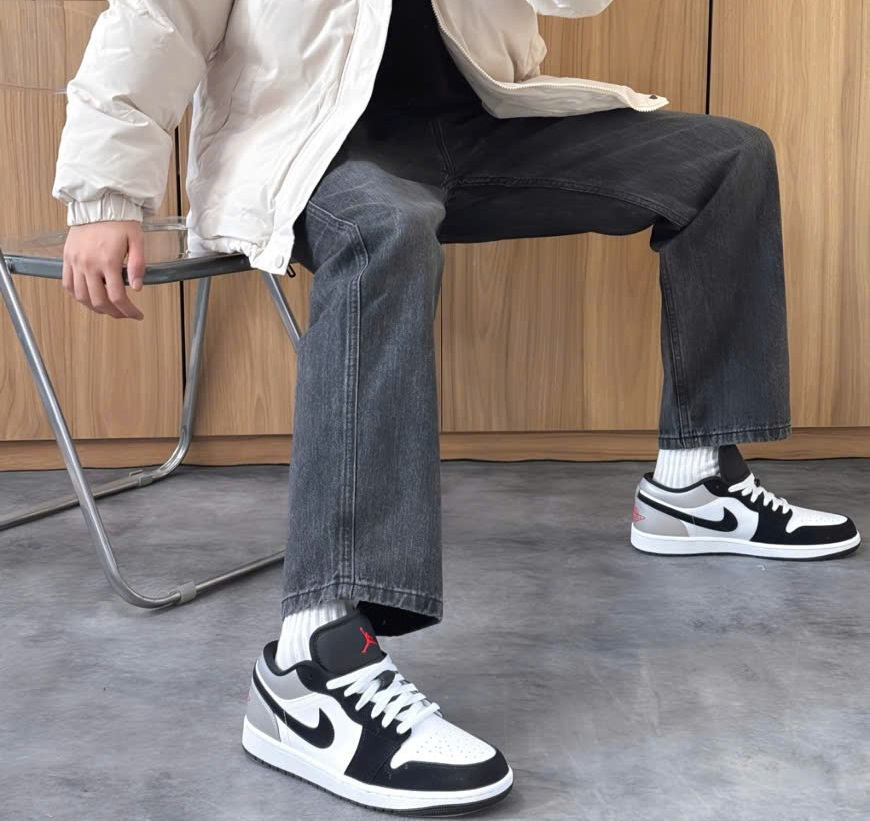 Giày Nike Air Jordan 1 Low SE ‘White Fire Red Black Silver’ HF3148-106 - Ảnh 5