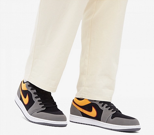 Giày Nike Air Jordan 1 Low Black Grey Orange FN7308-008 - Ảnh 2