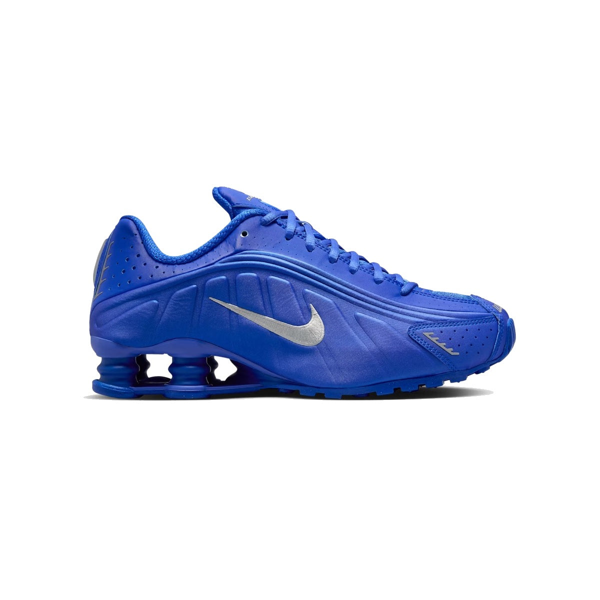 Nike Shox R4 Racer Blue and Metallic Silver