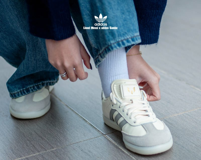 Giày Adidas Samba x Lionel Messi ‘Cream White’ JQ0266 - Ảnh 2