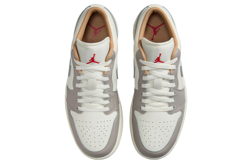 Giày Nike Air Jordan 1 Low ‘Red College Grey’ 553558-169 - Ảnh 7