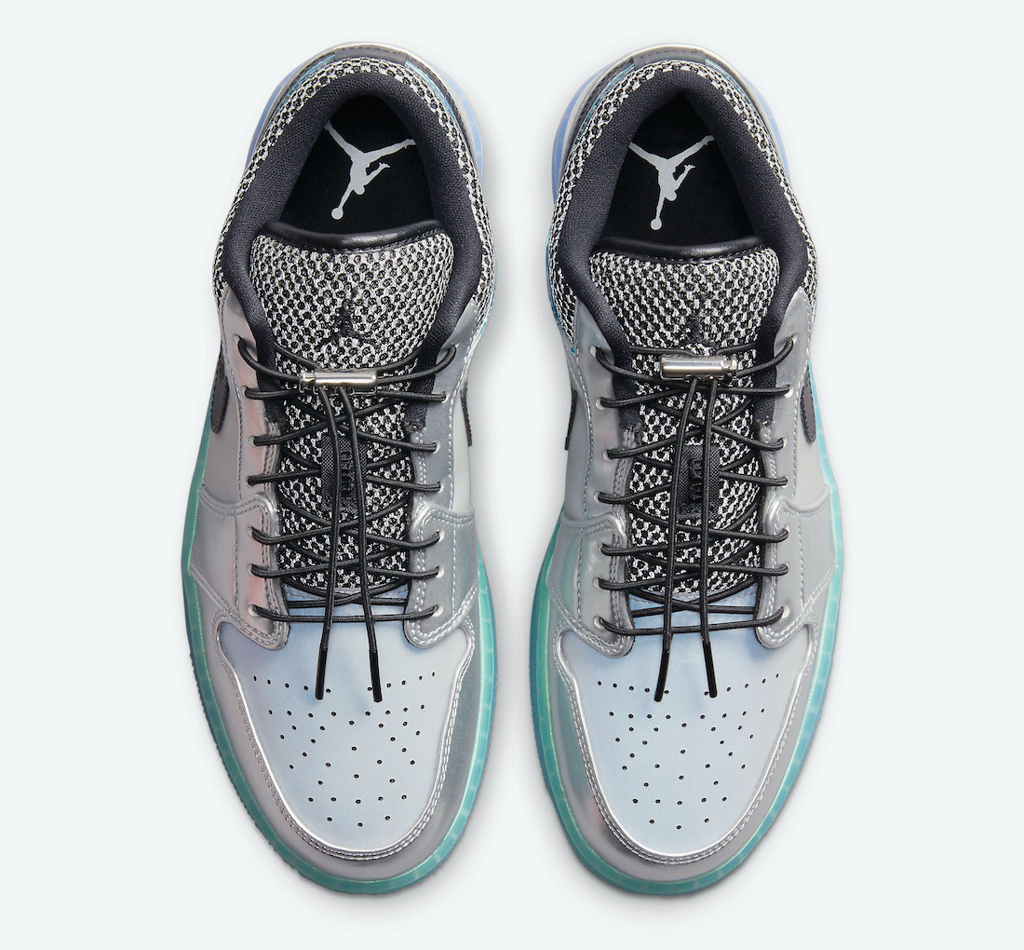 Giày Nike Wmns Air Jordan 1 Low SE 'Metallic Silver Gradient' DJ5199-109 - Ảnh 2