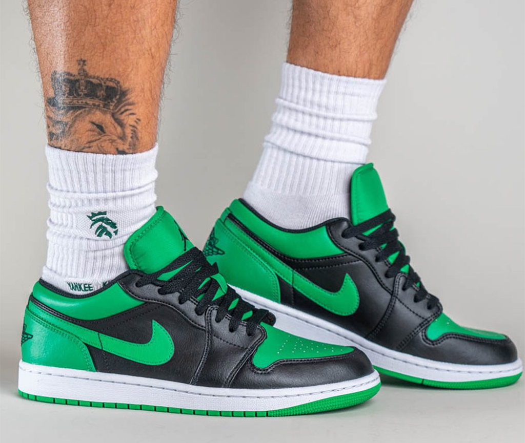 Giày Nike Air Jordan 1 Low 'Lucky Green' 553558-065 - Ảnh 5