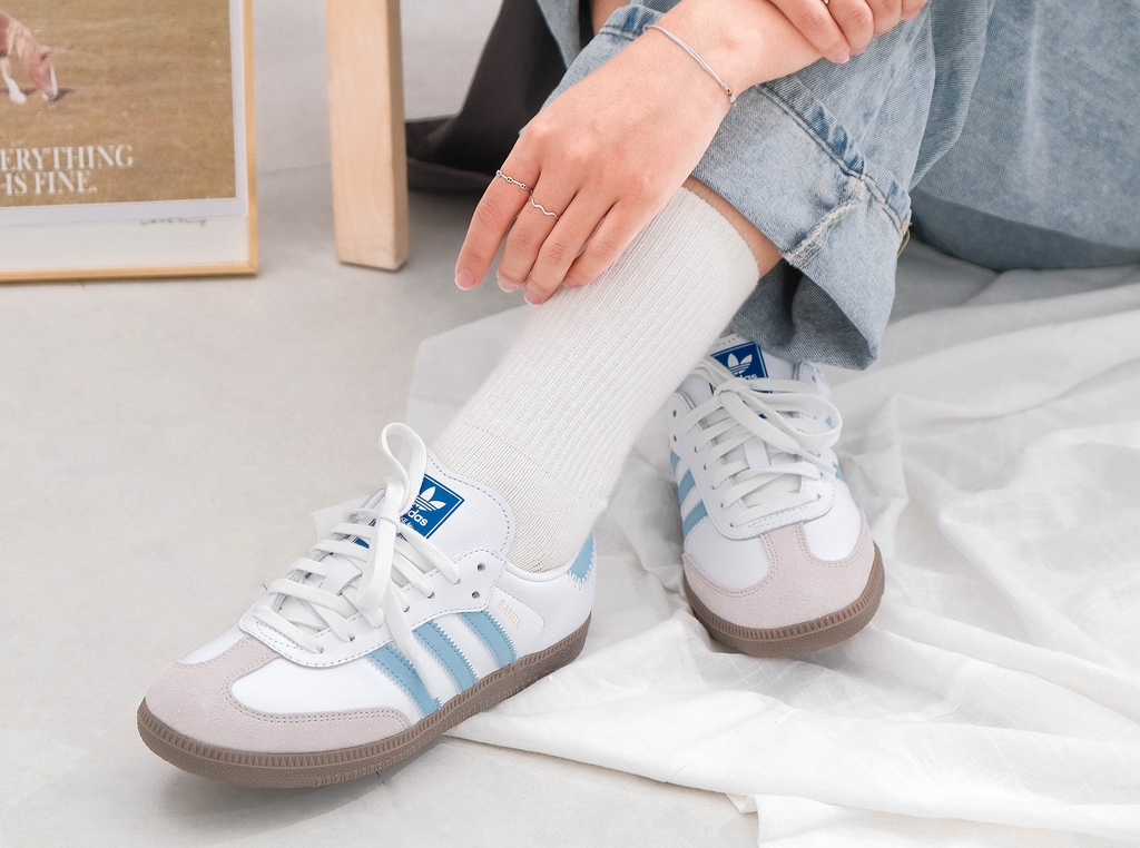 Giày Adidas Samba OG 'Light Blue' JI2003 - Ảnh 3