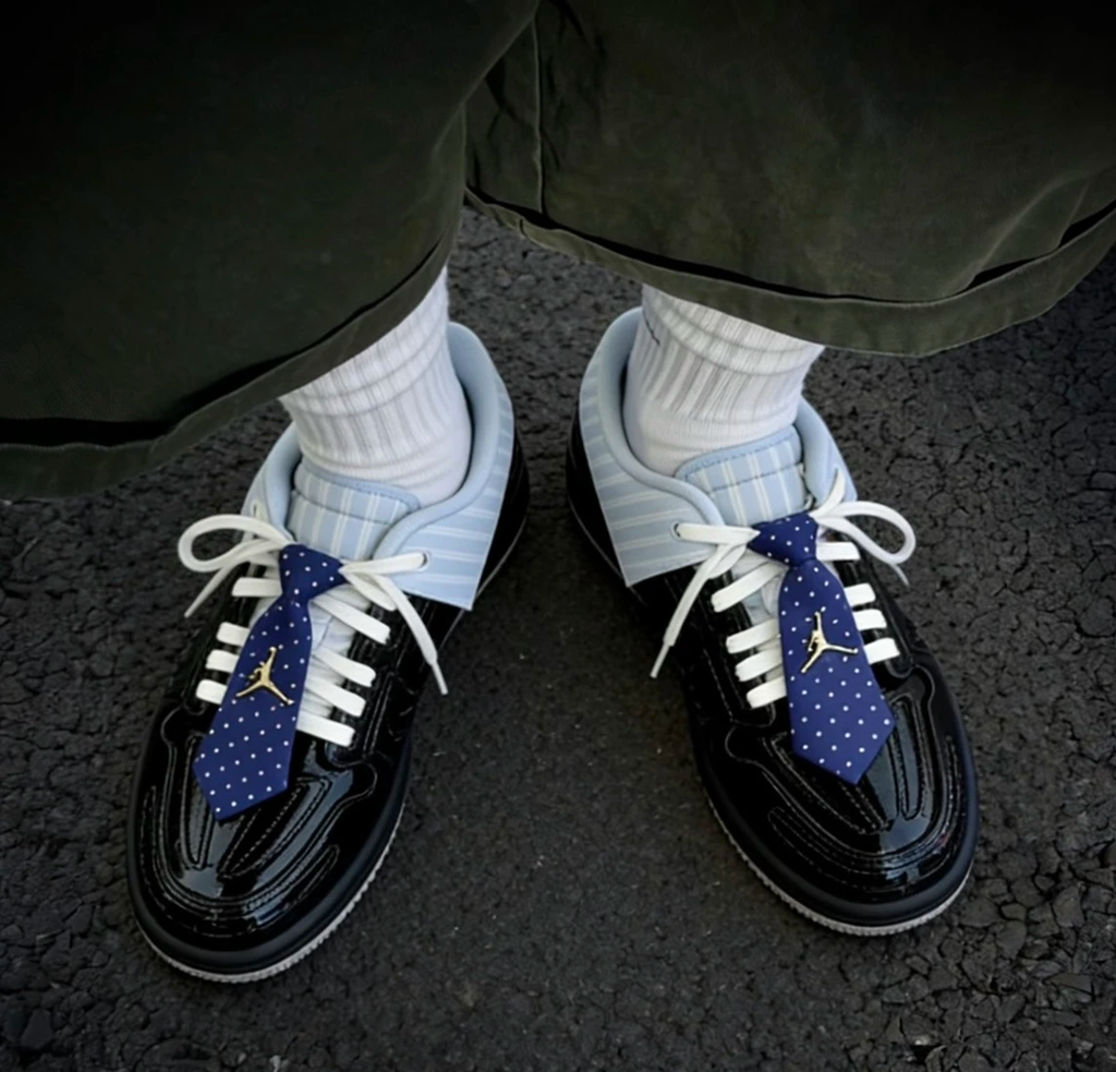 Giày Nike Jordan 1 Low Method of Make V3 Suit & Tie 'Black' IR7554-001 - Ảnh 2