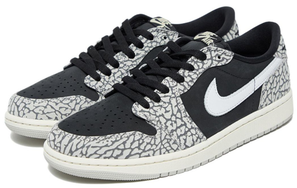 Giày Nike Air Jordan 1 Retro Low OG 'Black Cement' CZ0790-001 - Ảnh 3