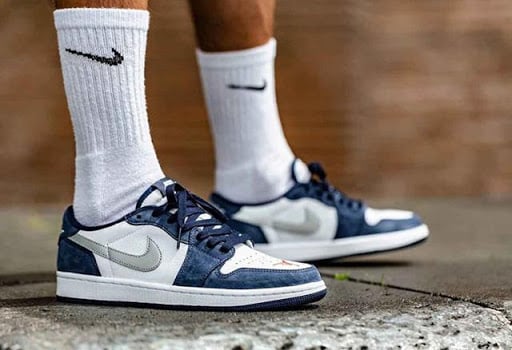 Giày Nike Eric Koston x Air Jordan 1 Low SB 'Midnight Navy' CJ7891-400 - Ảnh 2