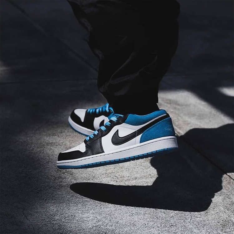 Giày Nike Air Jordan 1 Low 'Laser Blue' (GS) CT1564-004 - Ảnh 7