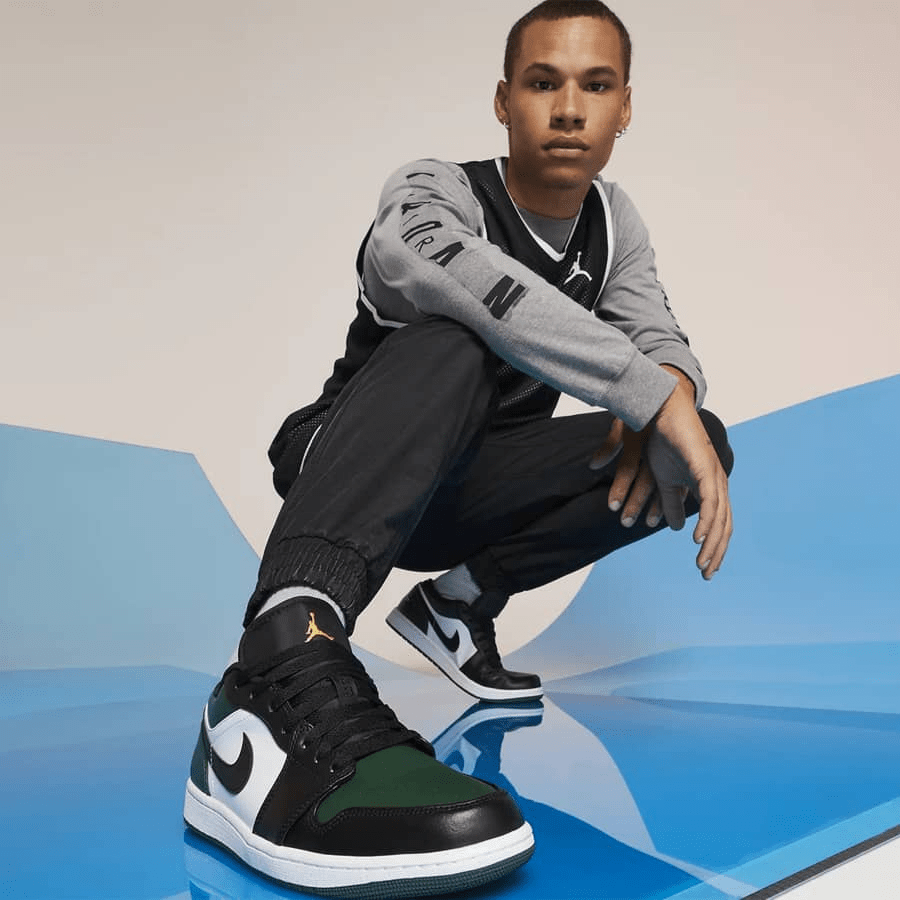 Giày Nike Air Jordan 1 Low 'Green Toe' 553558-371 - Ảnh 2