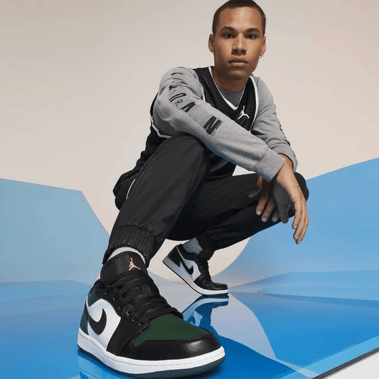 Giày Nike Air Jordan 1 Low 'Green Toe' 553558-371 - Ảnh 2