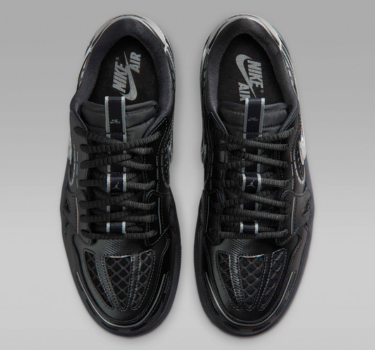 Giày Nike Jordan 1 Low ‘Black Metallic Silver’ HQ2186-001 - Ảnh 2