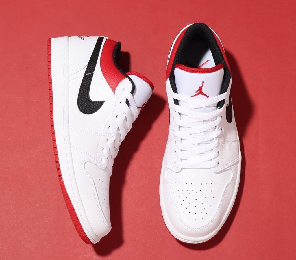 Giày Nike Air Jordan 1 Low 'White Univeristy Red' 553558-118 - Ảnh 6