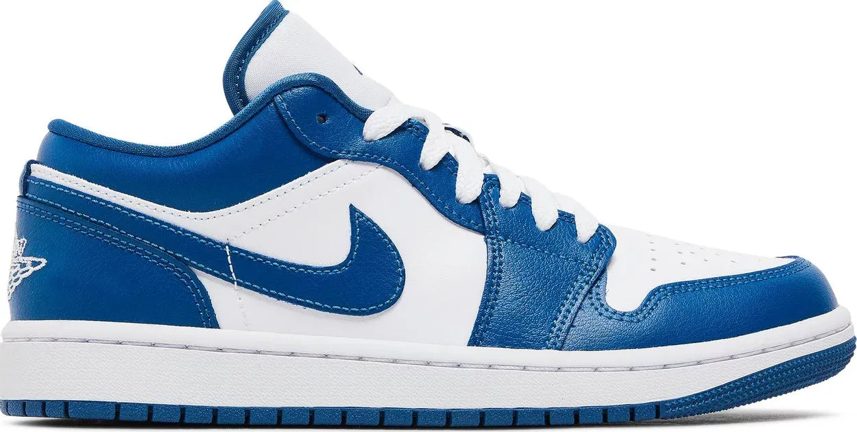 Giày Nike Air Jordan 1 Low White Dark Marina Blue DC0774-114 - 23trk.com