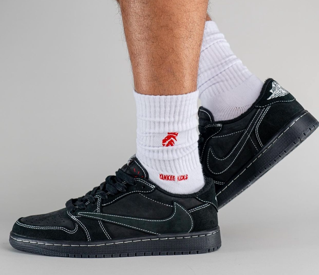 Giày Nike Air Jordan 1 Retro Low Travis Scott 'Black Phantom' DM7866-001 - Ảnh 4