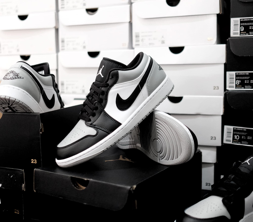 Giày Nike Air Jordan 1 Low GS 'Light Smoke Grey' 553560-052 - Ảnh 5