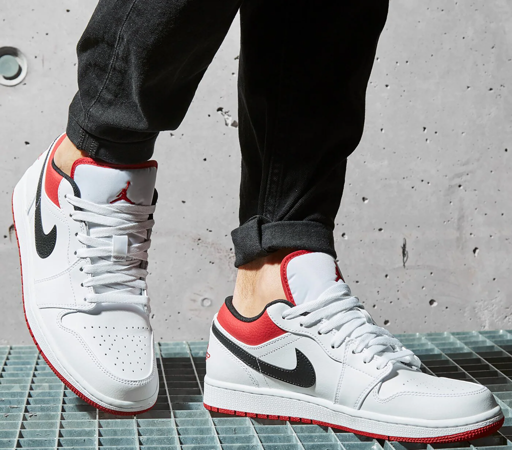 Giày Nike Air Jordan 1 Low 'White Univeristy Red' 553558-118 - Ảnh 2