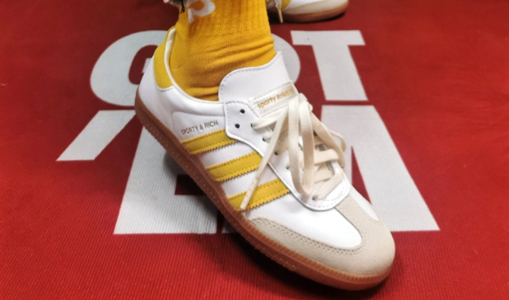 Giày Adidas x Sporty & Rich Samba 'White Bold Gold' IF5661 - Ảnh 5