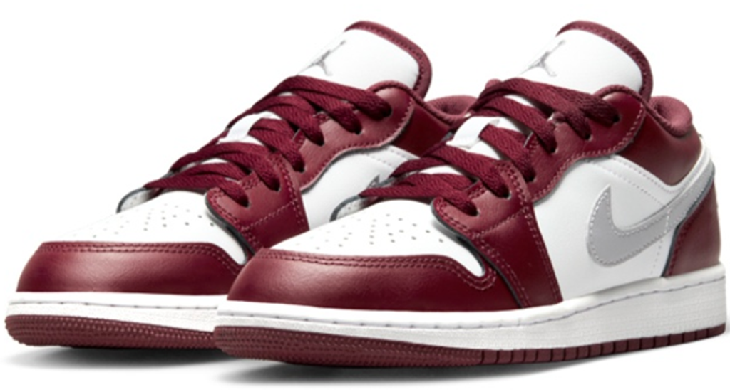 Giày Nike Air Jordan 1 Low GS ‘Bordeaux’ 553560-615 - Ảnh 5
